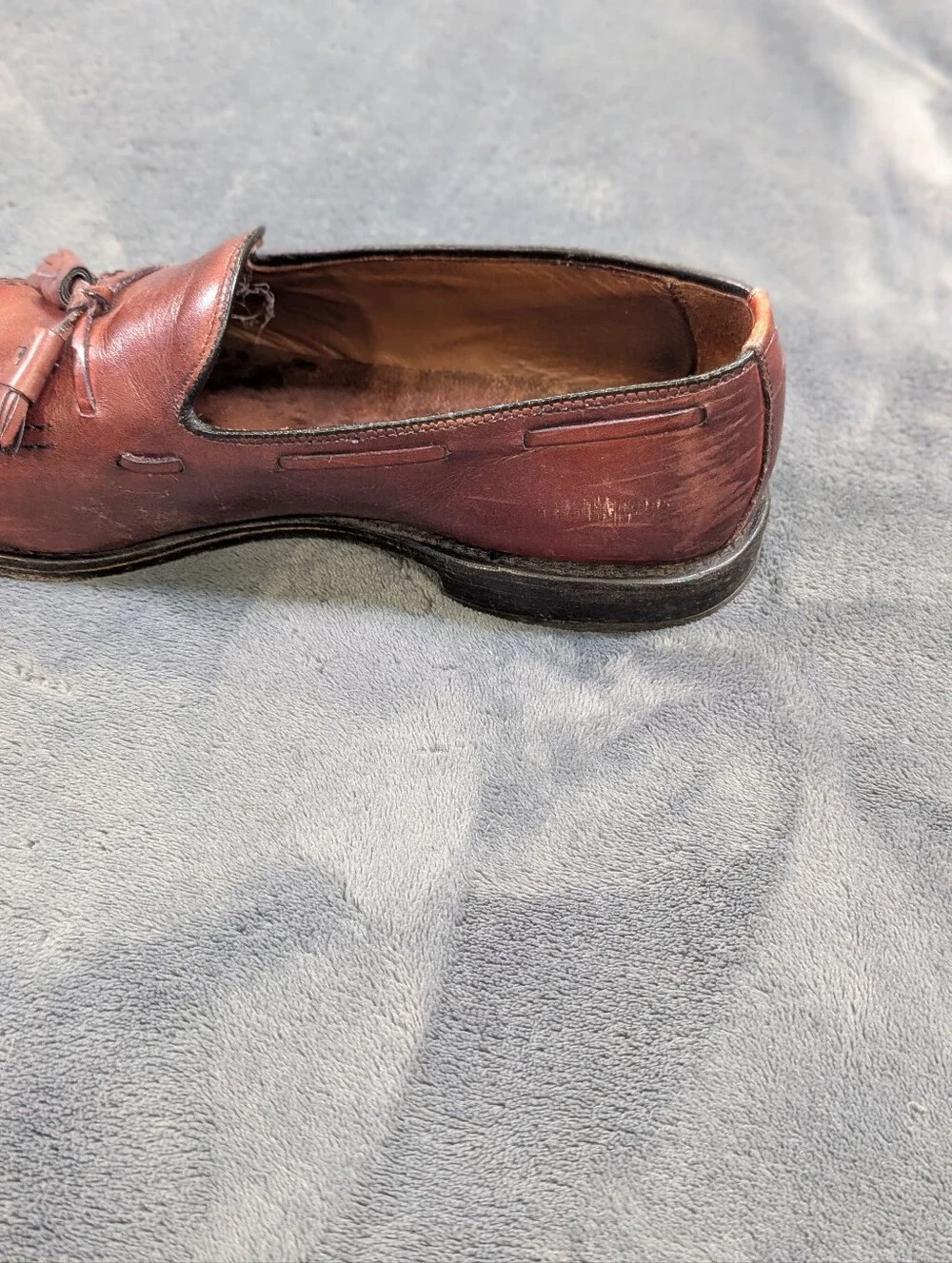 Allen Edmond Grayson Brown Leather Tassel Loafer Men's Size 9.5 Office Formal